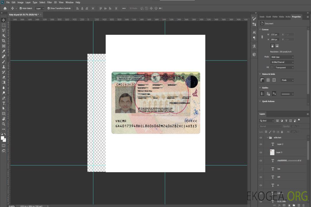 Visa de voyage pour le Cameroun version 2 template Visa de voyage pour le Cameroun version 2 template